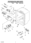 REFRIGERATOR LINER PARTS Diagram and Parts List for KBFS20ETBL00  KitchenAid Refrigerator