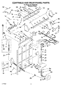 CONTROLS AND REAR PANEL PARTS Diagram and Parts List for 6ALSQ8000JQ2  Whirlpool Washer