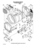 DOOR AND LATCH PARTS Diagram and Parts List for DU1301XTVB2  Whirlpool Dishwasher