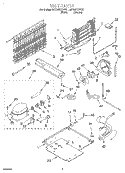 UNIT Diagram and Parts List for 3ET22DKXFW01  Whirlpool Refrigerator