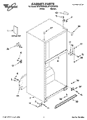 CABINET PARTS Diagram and Parts List for ET1FTEXST00  Whirlpool Refrigerator