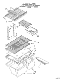 SHELF Diagram and Parts List for RT18DKXKQ03  Roper Refrigerator