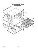 INTERNAL OVEN Diagram and Parts List for SF302BSRW6  Whirlpool Range