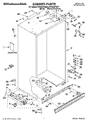 CABINET PARTS Diagram and Parts List for KSSS48FMX01  KitchenAid Refrigerator