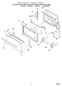 MICROWAVE DOOR, OPTIONAL Diagram and Parts List for KBMC140HBT0  KitchenAid Microwave Oven Combo