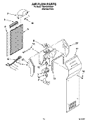 AIR FLOW PARTS Diagram and Parts List for KSRA22KNSS01  KitchenAid Refrigerator