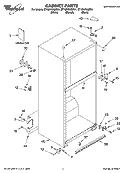 CABINET PARTS Diagram and Parts List for ET1MHKXMQ01  Whirlpool Refrigerator