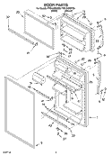 DOOR Diagram and Parts List for TT21AKXKQ00  Estate Refrigerator
