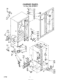 CABINET Diagram and Parts List for EHD191VKWR0  Whirlpool Refrigerator