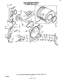 BULKHEAD Diagram and Parts List for LG5781XKW2  Whirlpool Dryer