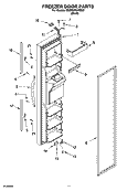FREEZER DOOR PARTS Diagram and Parts List for 6GD2SHQXKB02  Whirlpool Refrigerator