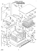 OVEN Diagram and Parts List for RB260PXBQ1  Whirlpool Wall Oven