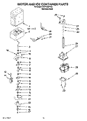 MOTOR AND ICE CONTAINER PARTS Diagram and Parts List for KSSP48QTS02  KitchenAid Refrigerator