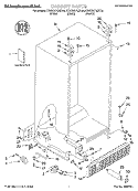 CABINET, LITERATURE Diagram and Parts List for KSRS22FGBT04  KitchenAid Refrigerator