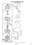 PUMP AND MOTOR Diagram and Parts List for DU7200XS3  Whirlpool Dishwasher