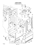 LINER Diagram and Parts List for EV15HEXPW0  Whirlpool Freezer