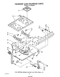 COOK TOP AND MANIFOLD , LIT/OPTIONAL Diagram and Parts List for SF302BSRW1  Whirlpool Range