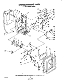 DISPENSER FRONT Diagram and Parts List for EHD261SSWR1  Whirlpool Refrigerator