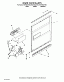INNER DOOR PARTS Diagram and Parts List for WDT790SAYB0  Whirlpool Dishwasher