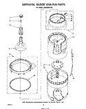 AGITATOR, BASKET AND TUB Diagram and Parts List for LA5000XPW2  Whirlpool Washer