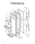 REFRIGERATOR DOOR Diagram and Parts List for ED25DQXAW01  Whirlpool Refrigerator