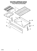 DRAWER & BROILER PARTS Diagram and Parts List for RF369LXPB0  Whirlpool Range