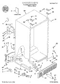CABINET, LITERATURE Diagram and Parts List for 3XART745GW01  Whirlpool Refrigerator