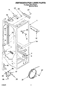 REFRIGERATOR LINER PARTS Diagram and Parts List for RS25AFXRD01  Roper Refrigerator