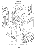 DOOR Diagram and Parts List for DU9700XR6  Whirlpool Dishwasher