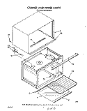 CABINET AND HINGE Diagram and Parts List for MW840EXR0  Whirlpool Microwave