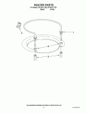 HEATER PARTS Diagram and Parts List for DP1040XTXB3  Whirlpool Dishwasher