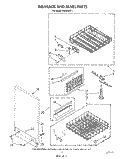 DISHRACK AND PANEL Diagram and Parts List for DU8950XT1  Whirlpool Dishwasher