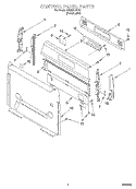 CONTROL PANEL Diagram and Parts List for GS395LEHS7  Whirlpool Range