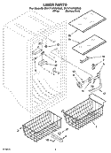 LINER PARTS Diagram and Parts List for EV171NYMS02  Whirlpool Freezer