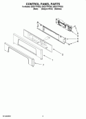 CONTROL PANEL PARTS Diagram and Parts List for GBD277PRB03  Whirlpool Wall Oven