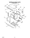 MICROWAVE BODY Diagram and Parts List for SM980PEYN0  Whirlpool Microwave Oven Combo