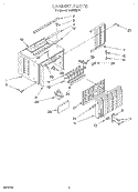 CABINET Diagram and Parts List for TA05002F0  Whirlpool Air Conditioner