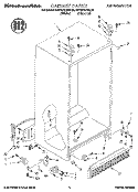 CABINET Diagram and Parts List for KSPS22QBWH00  KitchenAid Refrigerator