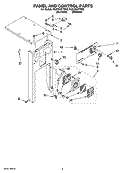 PANEL AND CONTROL PARTS Diagram and Parts List for KUCS03FTSS0  KitchenAid Trash Compactor