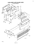 OVEN DOOR AND DRAWER Diagram and Parts List for RGE4900W1  Whirlpool Range
