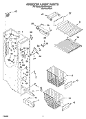 FREEZER LINER Diagram and Parts List for KSRK25ILSS01  KitchenAid Refrigerator