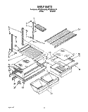 SHELF, LIT/OPTIONAL Diagram and Parts List for RT25BKXAW00  Roper Refrigerator