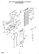 AIR FLOW AND RESERVOIR Diagram and Parts List for KSSS42MBX01  KitchenAid Refrigerator