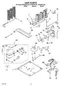UNIT Diagram and Parts List for GT9SHTXLB01  Whirlpool Refrigerator