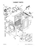 CABINET PARTS Diagram and Parts List for WGD86HEBC0  Whirlpool Dryer
