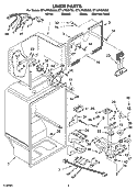 LINER PARTS Diagram and Parts List for ET1LFKXKT03  Whirlpool Refrigerator