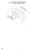 CONTROL PANEL, LITERATURE Diagram and Parts List for KEBS107DAL2  KitchenAid Wall Oven