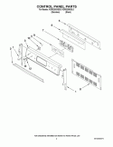 CONTROL PANEL PARTS Diagram and Parts List for KGRS208XBL0  KitchenAid Range