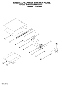 INTERNAL WARMING DRAWER PARTS Diagram and Parts List for KEWS175SSS00  KitchenAid Warming Drawer