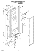 FREEZER DOOR PARTS Diagram and Parts List for KSBP25FKSS02  KitchenAid Refrigerator